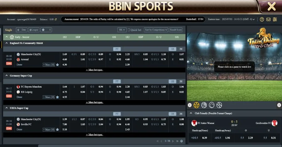 BBIN Sports - Sảnh cá cược thể thao danh tiếng bậc nhất 4 Tại sao nên tham gia cá cược tại sảnh BBIN Sports