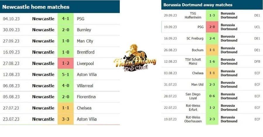 Nhận định Newcastle vs Dortmund, ngày 26/10, cúp C1 5 Thành tích sân nhà Newcastle và sân khách Dortmund